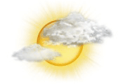 Partly sunny; humid