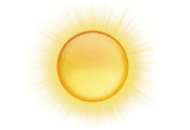 Partly sunny; warm