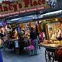 Pushcarts inside Faneuil Hall marketplace.a