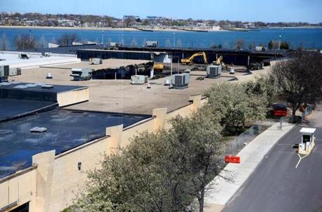 042832016 Boston Ma . Former Bayside Expo Center Site. construction work in background. Globe/Staff Photographer Jonathan Wiggs
