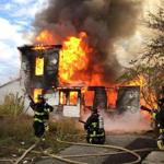 Firefighters battled the blaze at 94 George St. in Roxbury on Nov. 5, 2016.