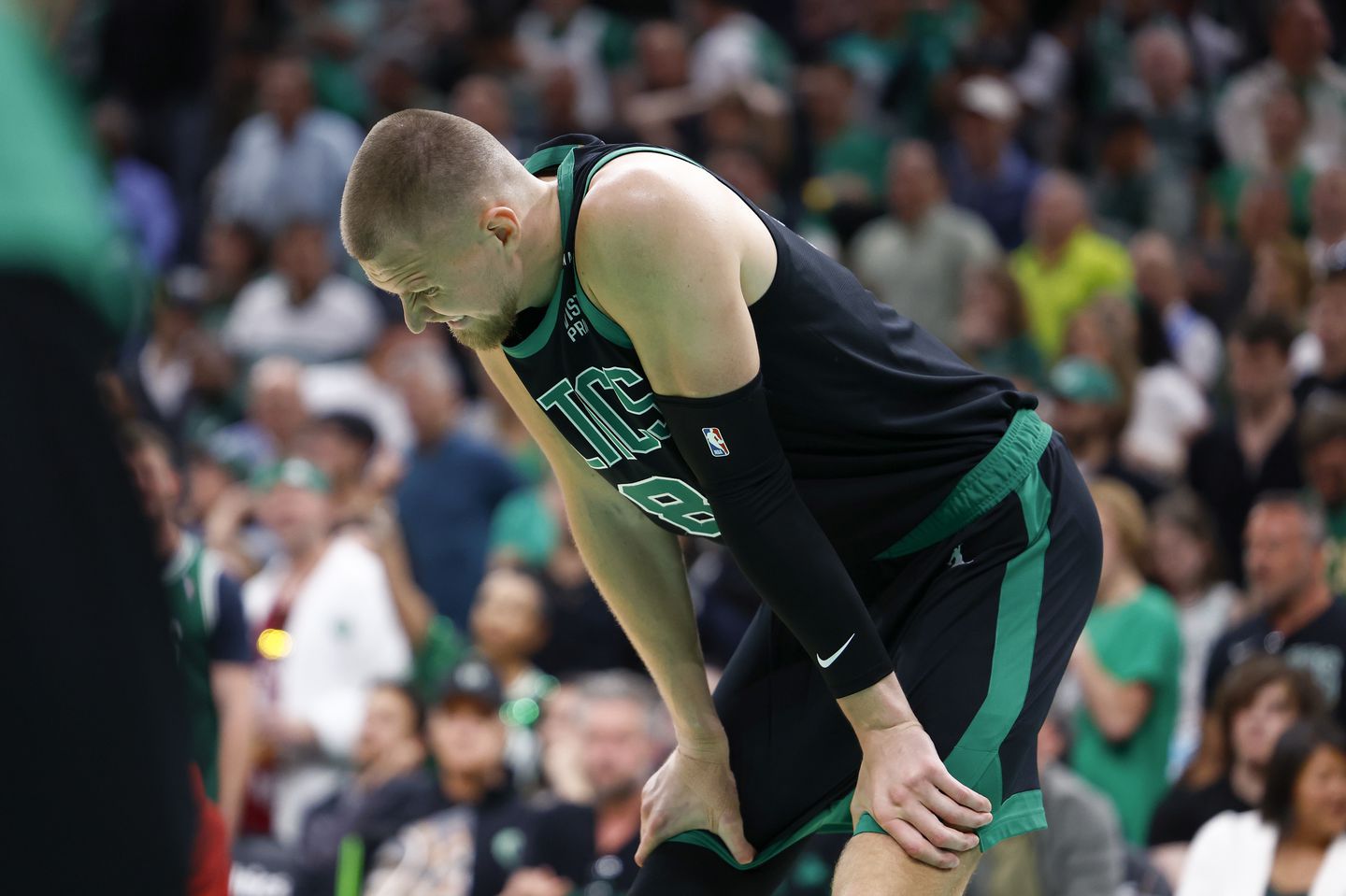 Kristaps Porzingis suffered another injury in Game 2 of the NBA Finals.