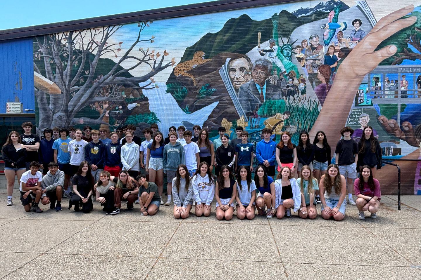 Pollard Middle School in Needham will graduate 23 twins in their eighth grade class Wednesday. (Tamatha Bibbo) 