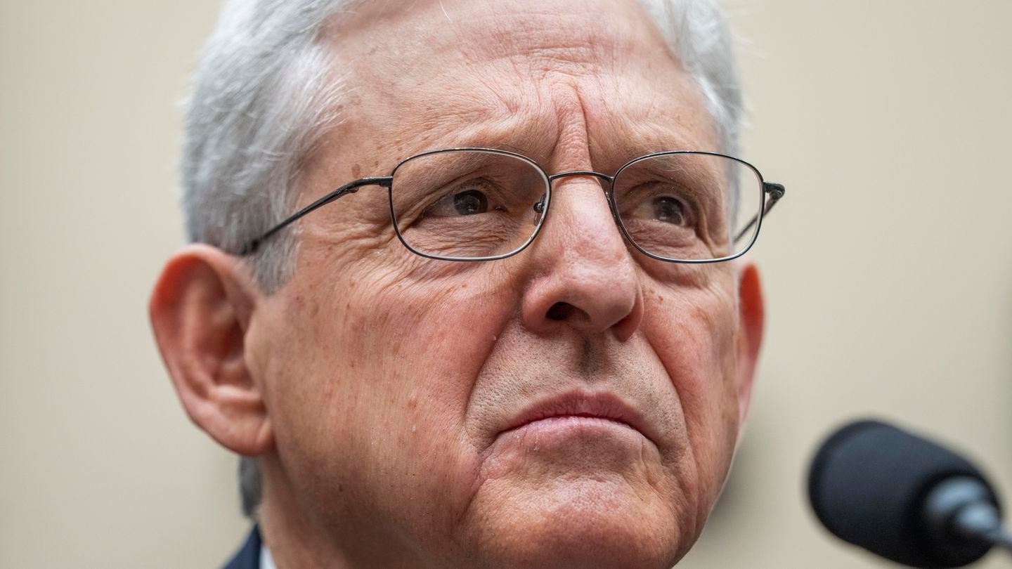 Attorney General Merrick Garland listens to a question while testifying during a House Judiciary Committee hearing on the Department of Justice on Capitol Hill in Washington.