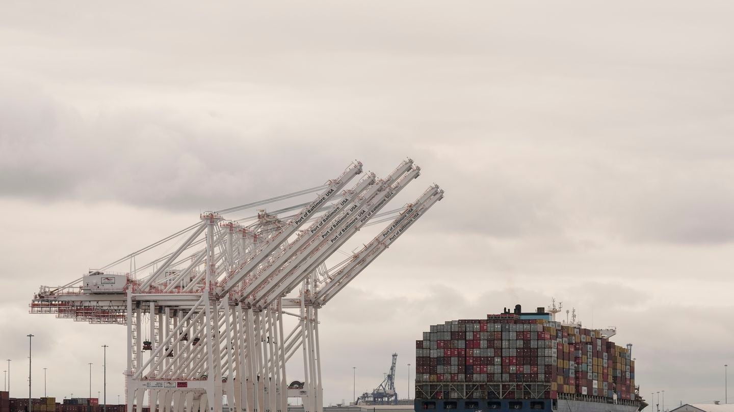 Tugboats escort the cargo ship Dali after it was refloated in Baltimore, on May 20.