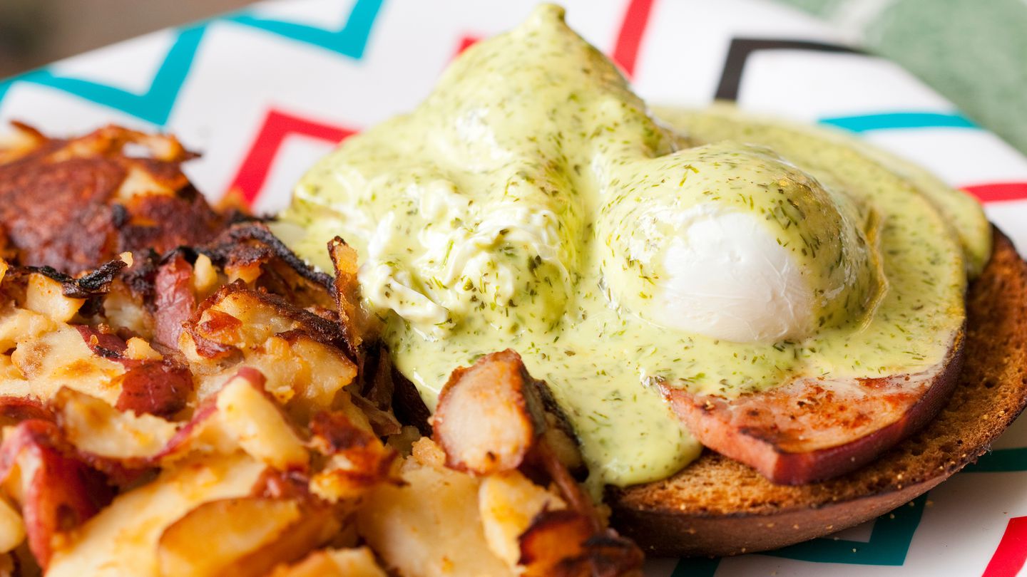 Green eggs and ham at The Friendly Toast.