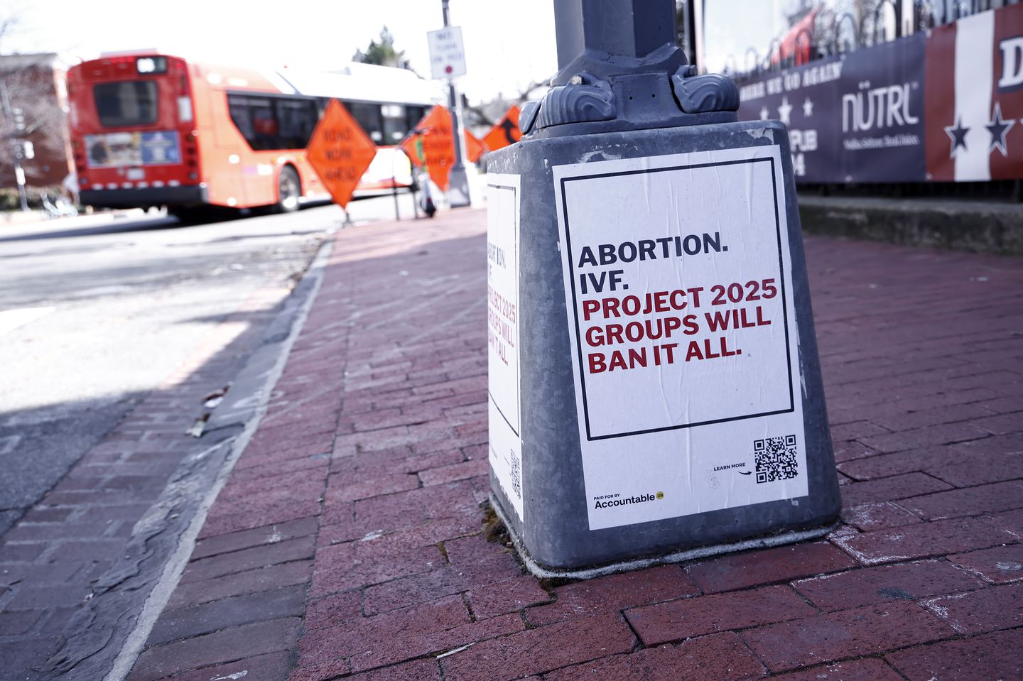 Government watchdog Accountable.US launched its "Expose Project 2025" campaign on the streets of Washington, D.C., in March.