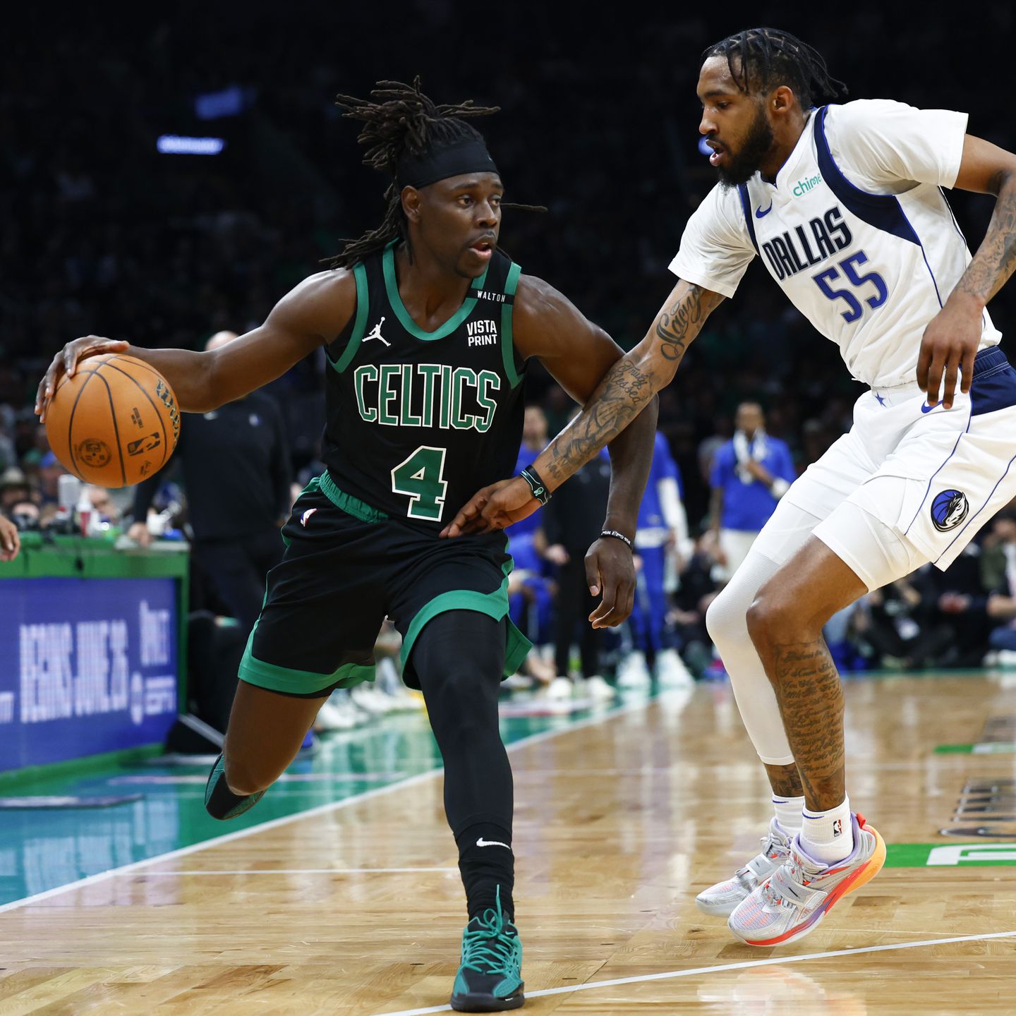 Jrue Holiday shows his ability to dominate when needed, such as his 26-point, 11-rebound effort in Game 2 of the Finals.