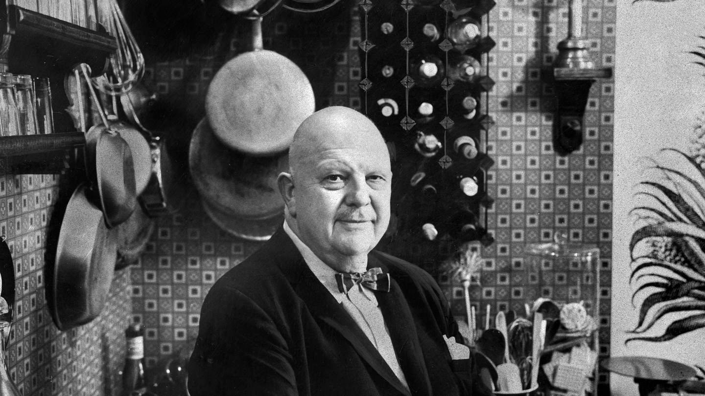 James Beard in his Greenwich Village kitchen in 1964. Beard died in 1985 at age 81.