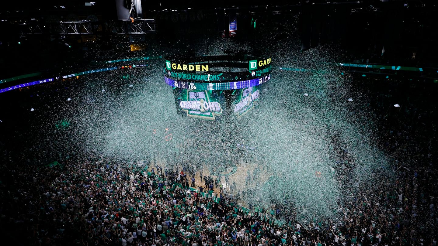 Confetti filled the TD Garden as the Boston Celtics won the 2024 NBA Finals over the Dallas Mavericks Monday.