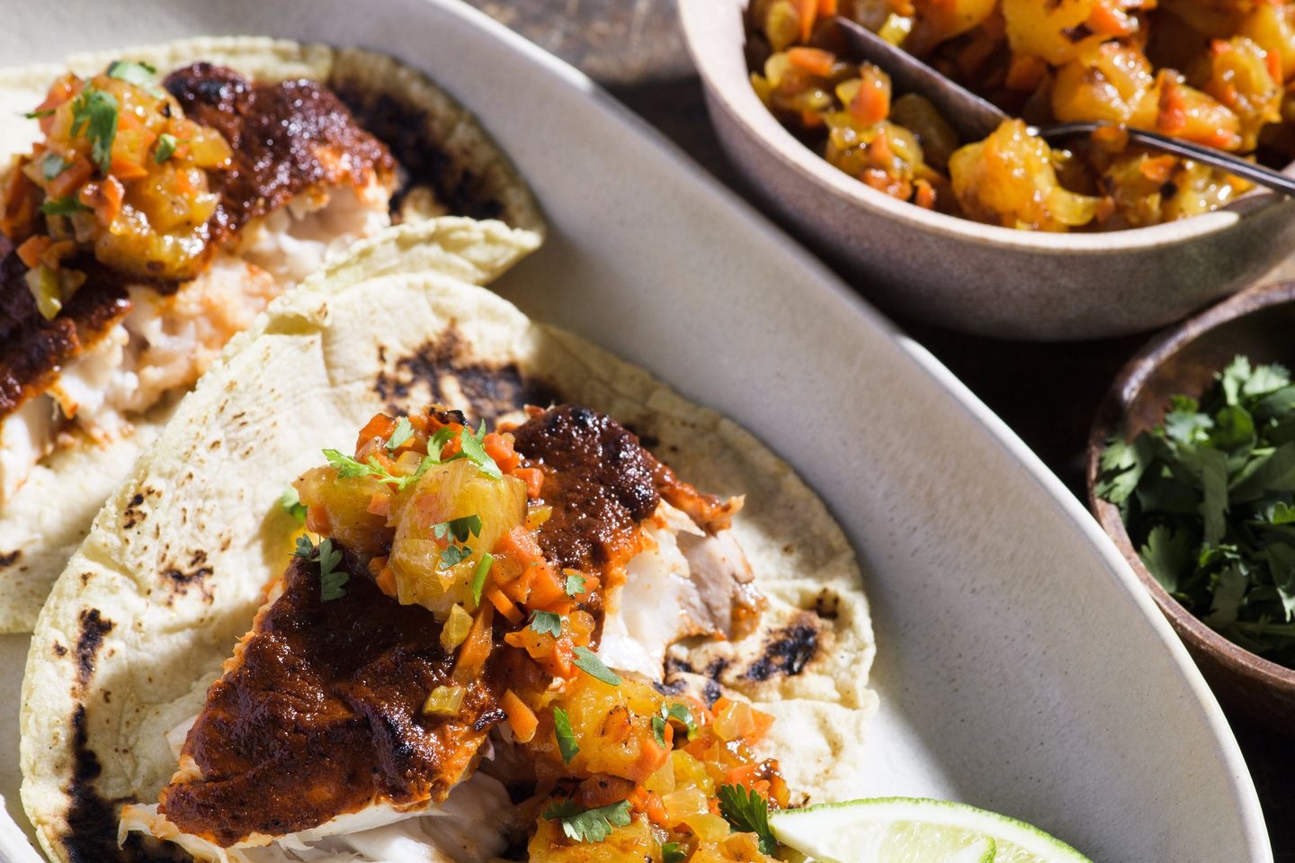 Chili and Citrus-Marinated Fish Tacos