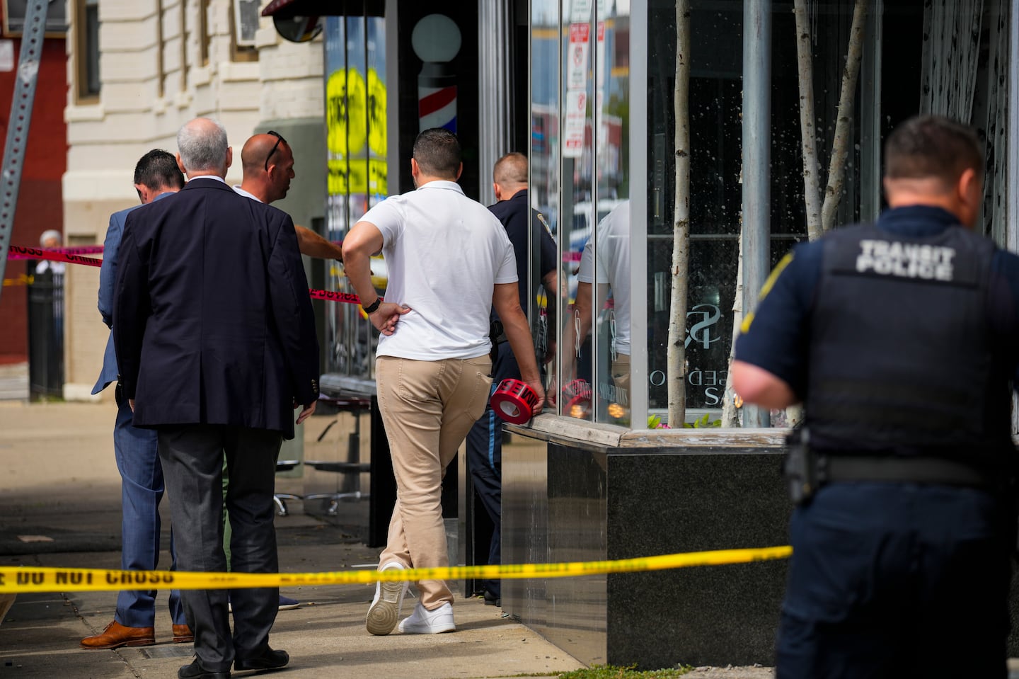 Boston police investigated the fatal Labor Day shooting at Exclusive Barber Shop on Washington Street. 

STANDALONE