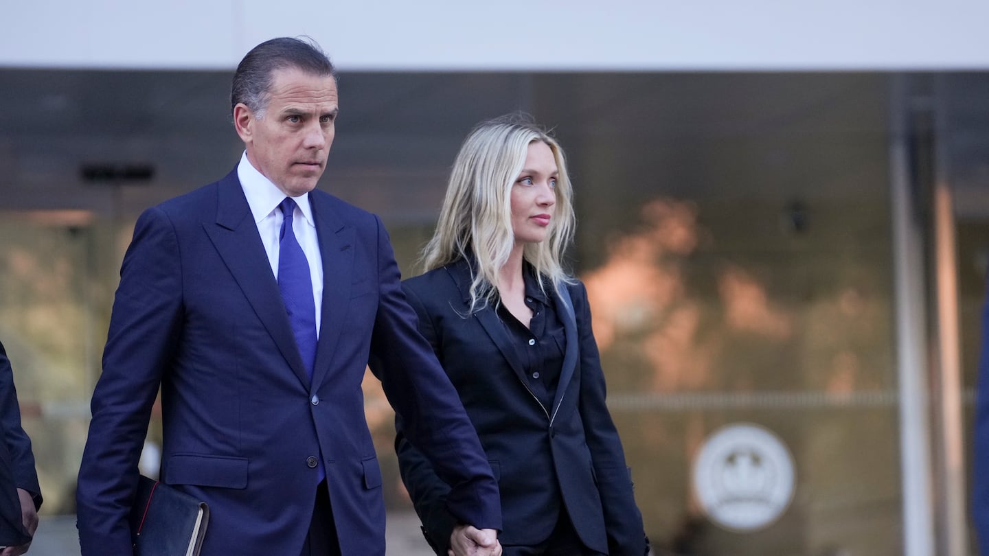 Hunter Biden leaves federal court with his wife Melissa Cohen Biden after pleading guilty in his felony federal tax case, Thursday, Sept. 5, 2024, in Los Angeles.