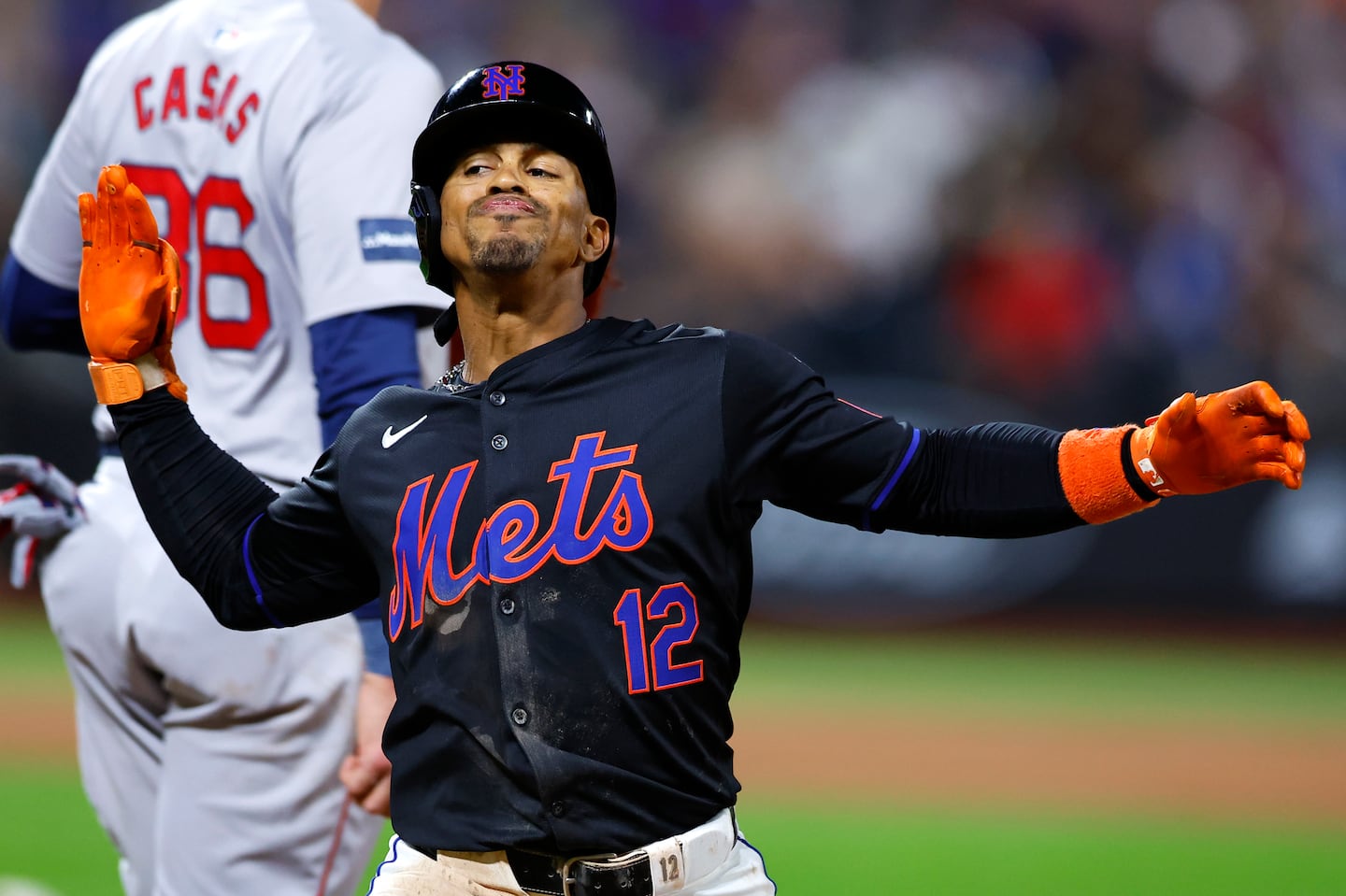 Mets shortstop Francisco Lindor was 6 of 12 with three extra-base hits, four runs, and four RBIs in a three-game sweep of the Red Sox this past week.