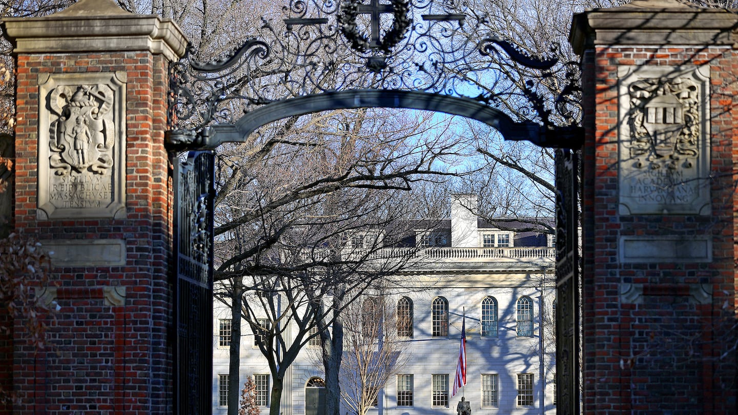 The entrance to Harvard Yard on Harvard's campus.