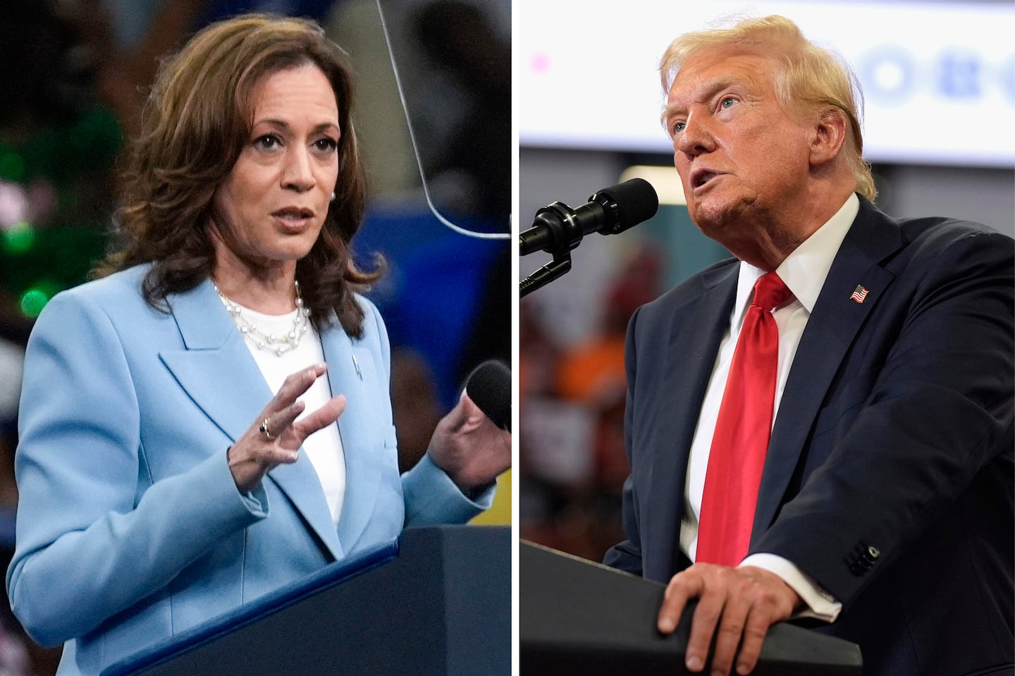 Vice President Kamala Harris and former president Donald Trump.