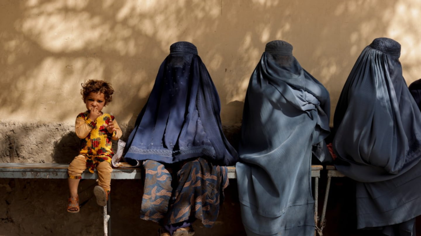 In Afghanistan, it is illegal for women to speak in public, to sing or read aloud, to look at men they are not related to, or to allow any part of their bodies, including their hands, to be seen in public.