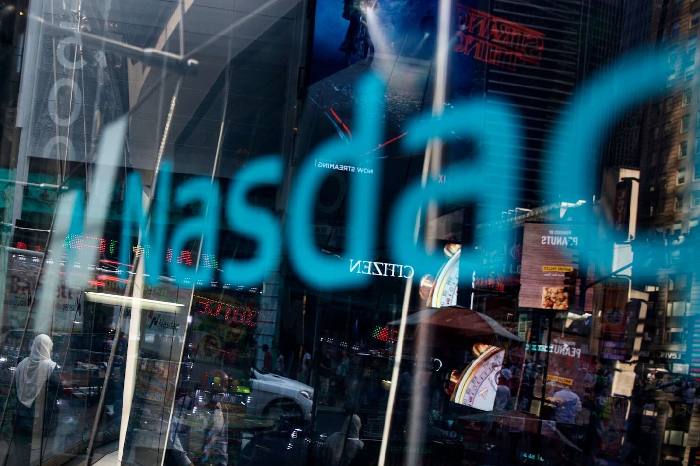 The Nasdaq MarketSite in New York.