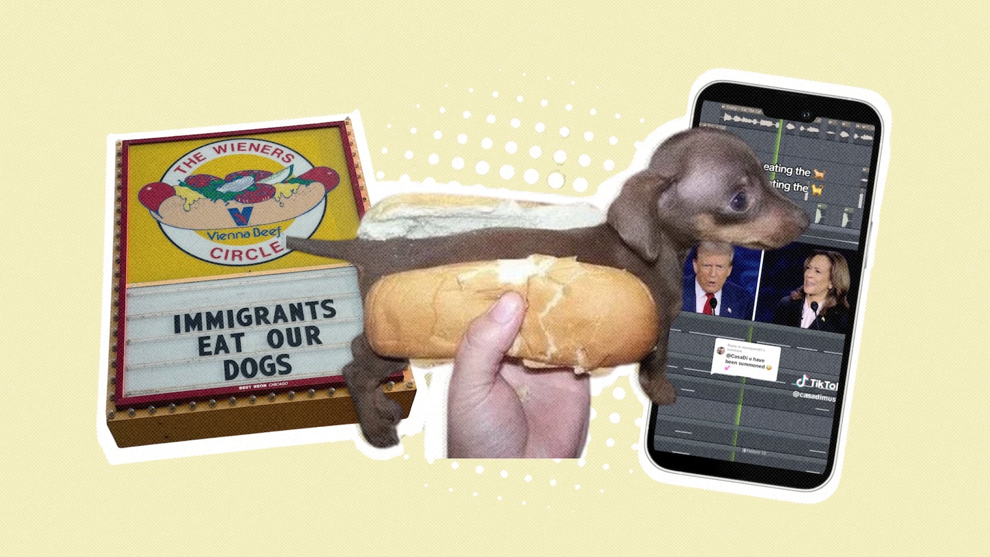 Donald Trump’s false claim that Haitian migrants are eating family pets in Ohio inspired a wave of memes online.