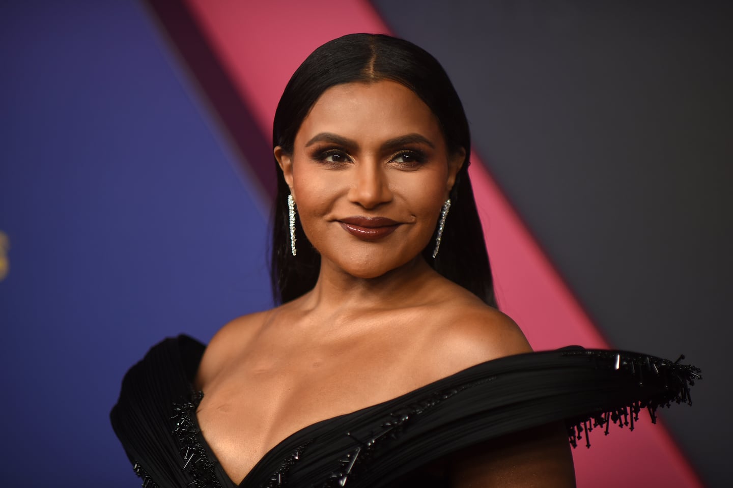 Mindy Kaling arrived at the 76th Primetime Emmy Awards on Sunday at the Peacock Theater in Los Angeles.