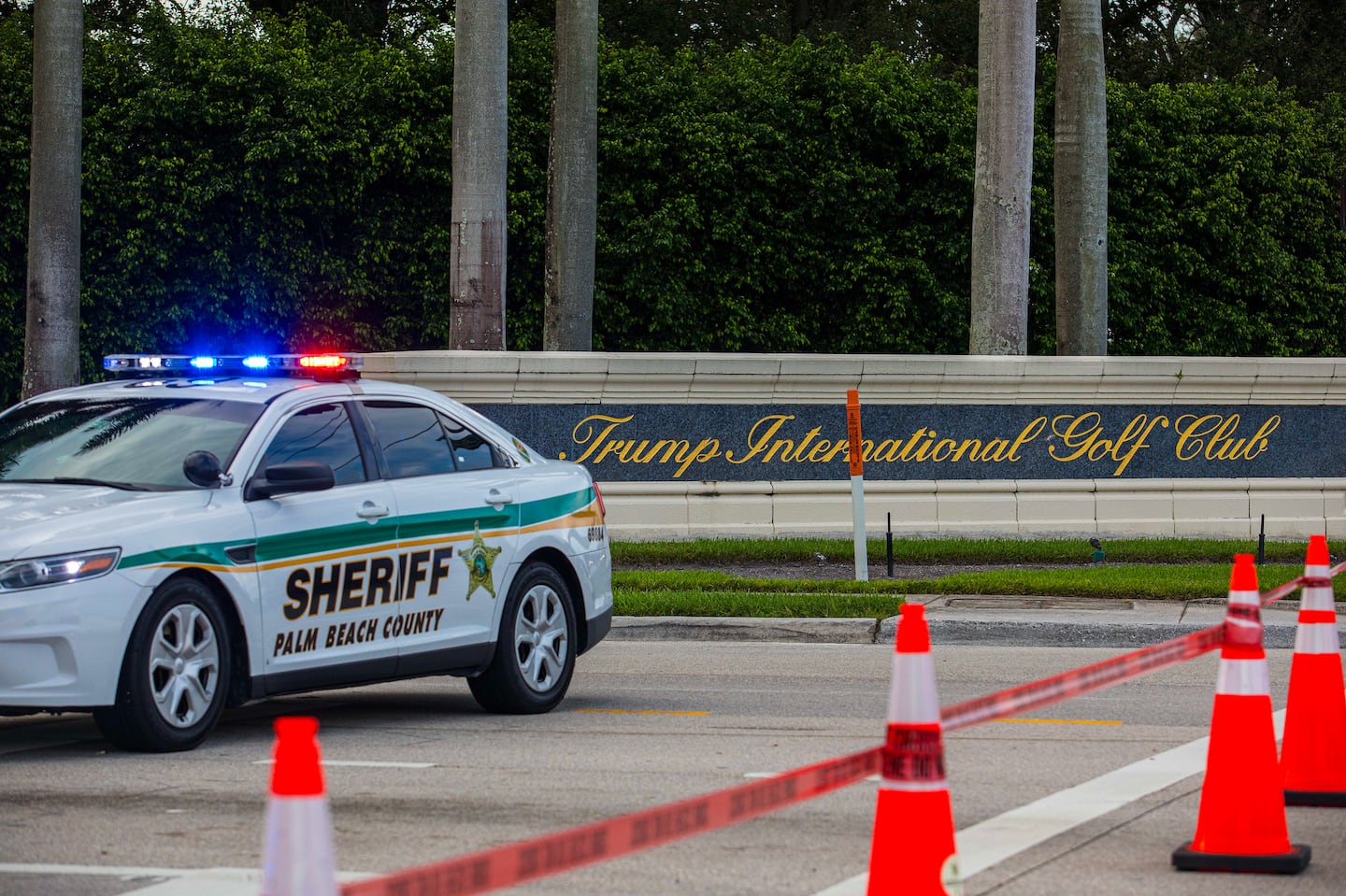 Police outside Trump International Golf Club in West Palm Beach, Fla., on Sept. 15.