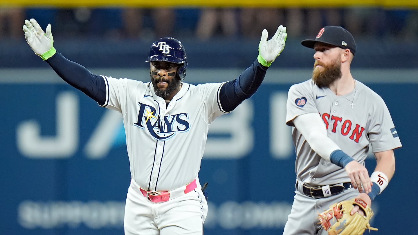 Yandy Diaz and the Rays racked up five runs and six hits in the fourth and fifth innings on Tuesday night, turning an early 2-0 Red Sox lead into another deficit the visitors wouldn't overcome.