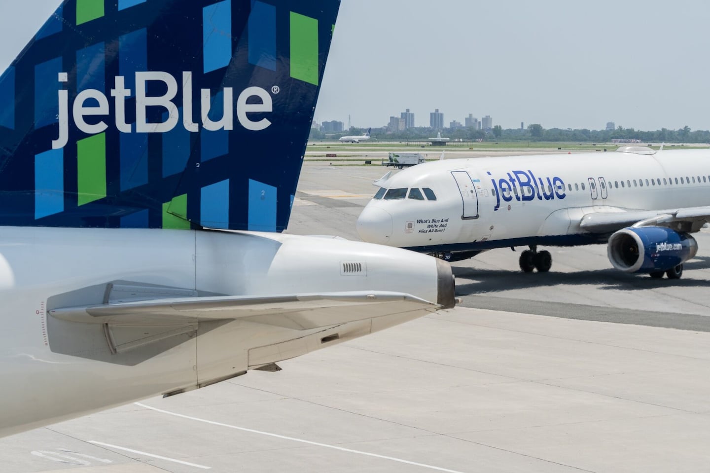 JetBlue passenger jets.