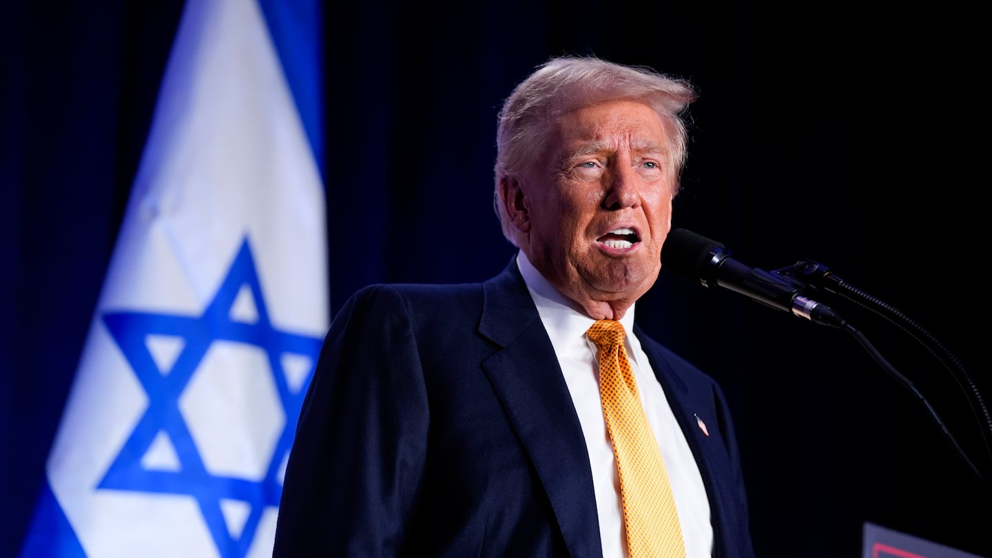 Former president Donald Trump speaks during a "Fighting Anti-Semitism in America" event, Sept. 19, in Washington.