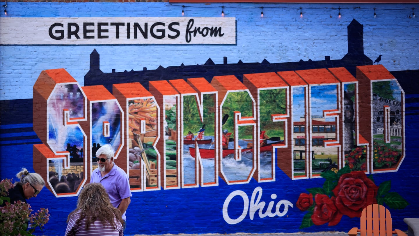 A mural on display in an alley in Springfield, Ohio, last week.