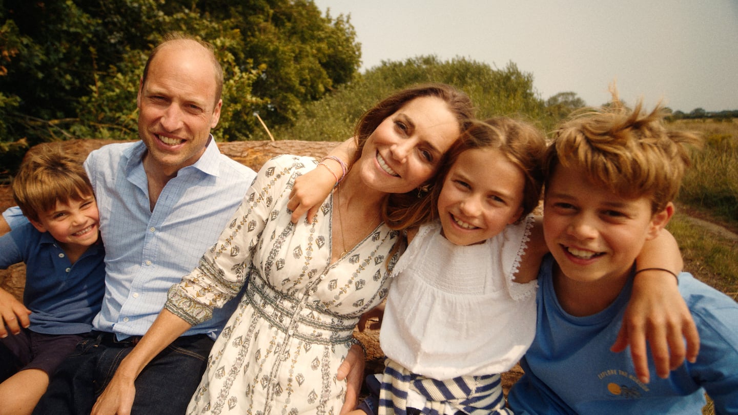 A handout still released by The Prince and Princess of Wales on September 9, 2024 and taken in Norfolk on an unspecified date last month shows Britain's Catherine, Princess of Wales, smiling with Britain's Prince William, Prince of Wales, and their children Britain's Prince George of Wales, Britain's Princess Charlotte of Wales and Britain's Prince Louis of Wales. Catherine announced that she had completed her course of chemotherapy following a shock cancer diagnosis earlier this year.