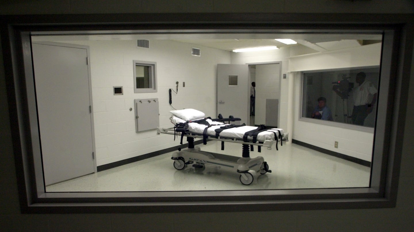 Alabama's lethal injection chamber is shown Oct. 7, 2002, at Holman Correctional Facility in Atmore, Ala.