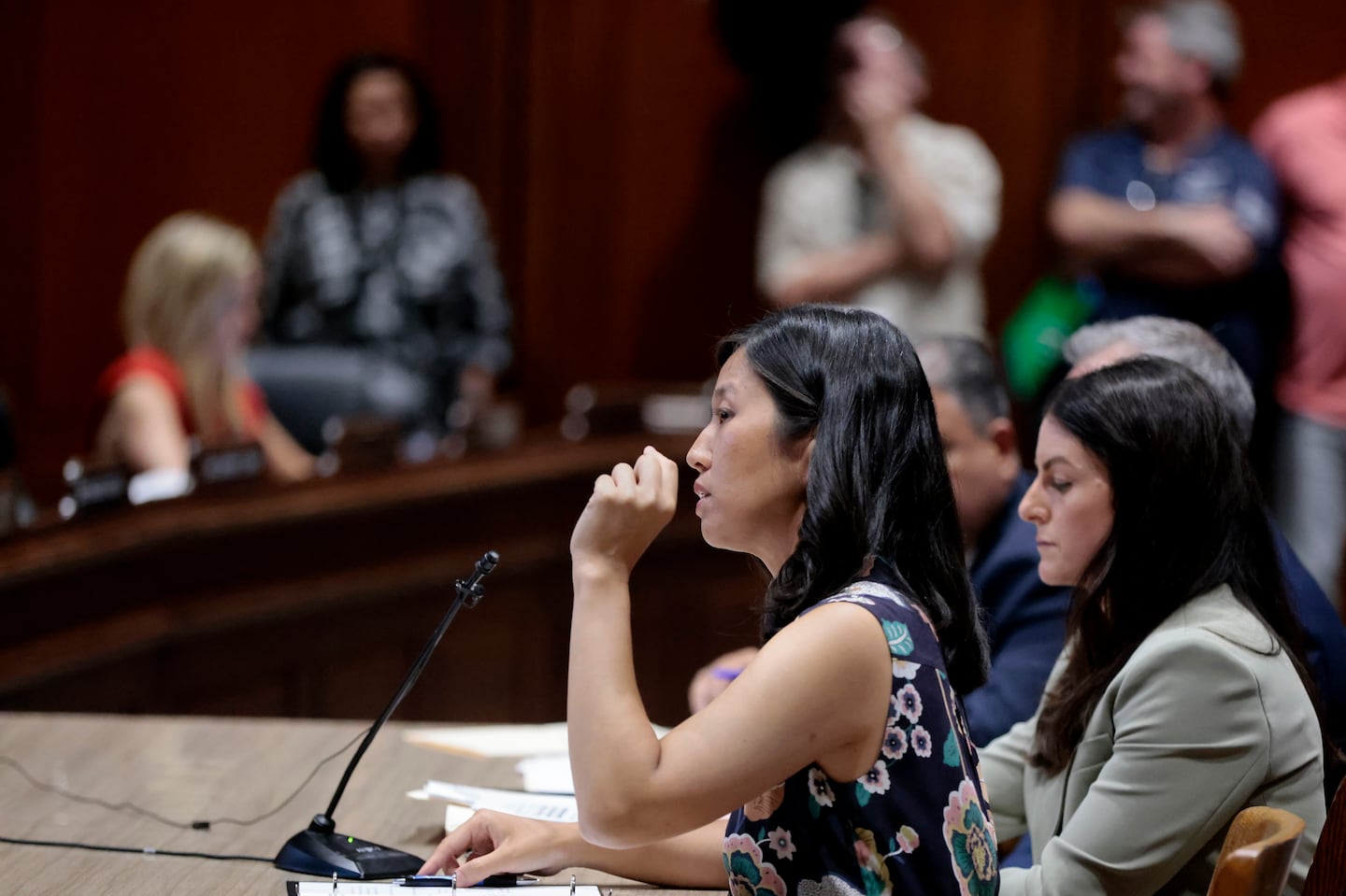 Boston Mayor Michelle Wu testifies during a State House hearing about her home rule petition on temporary property tax classification.
17WuStateHouse
17WuStateHouse1