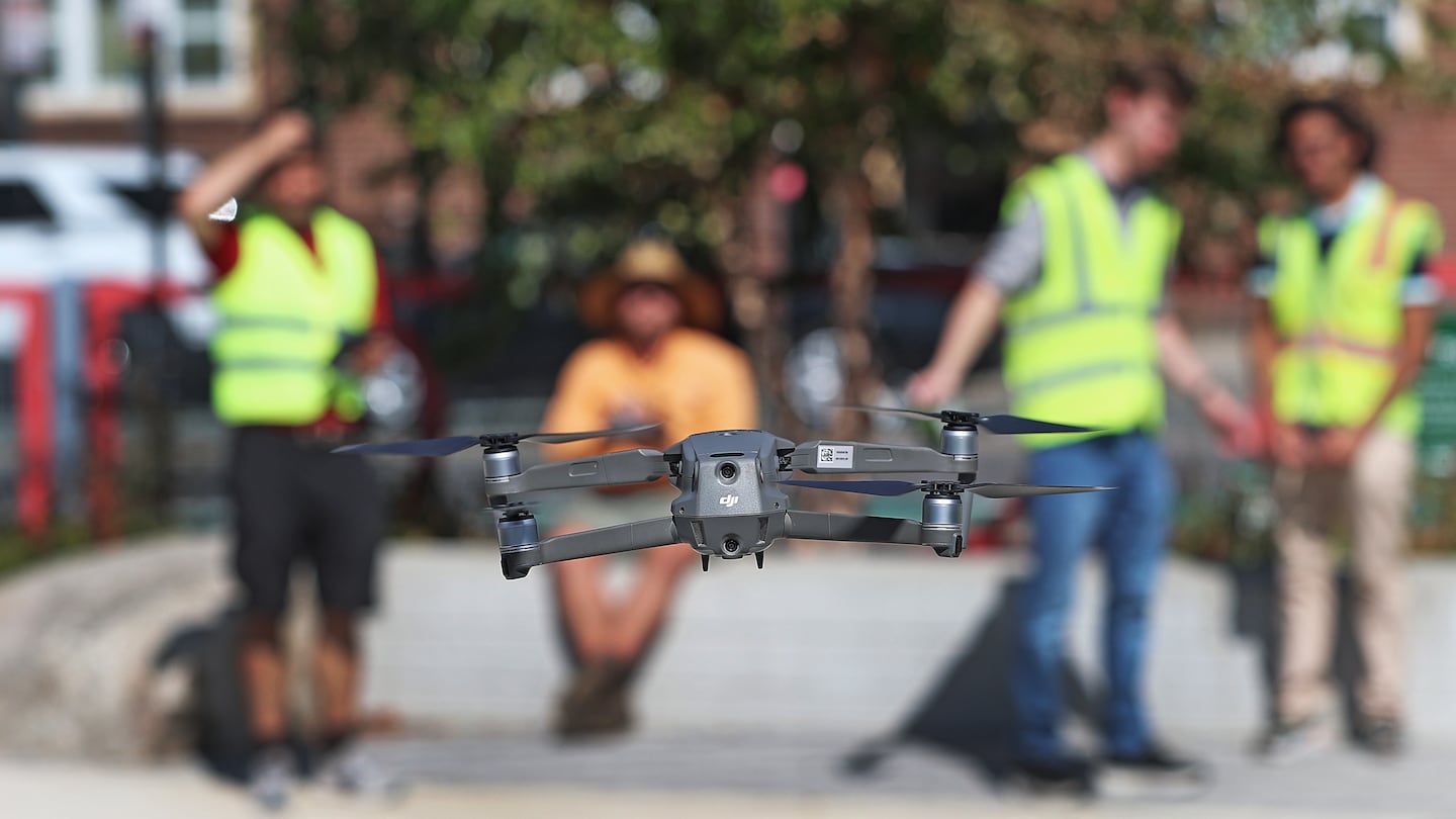 Around Conway Park in Somerville, UMass Amherst researchers are using drones in an effort to design better roadways and intersections to reduce accidents.