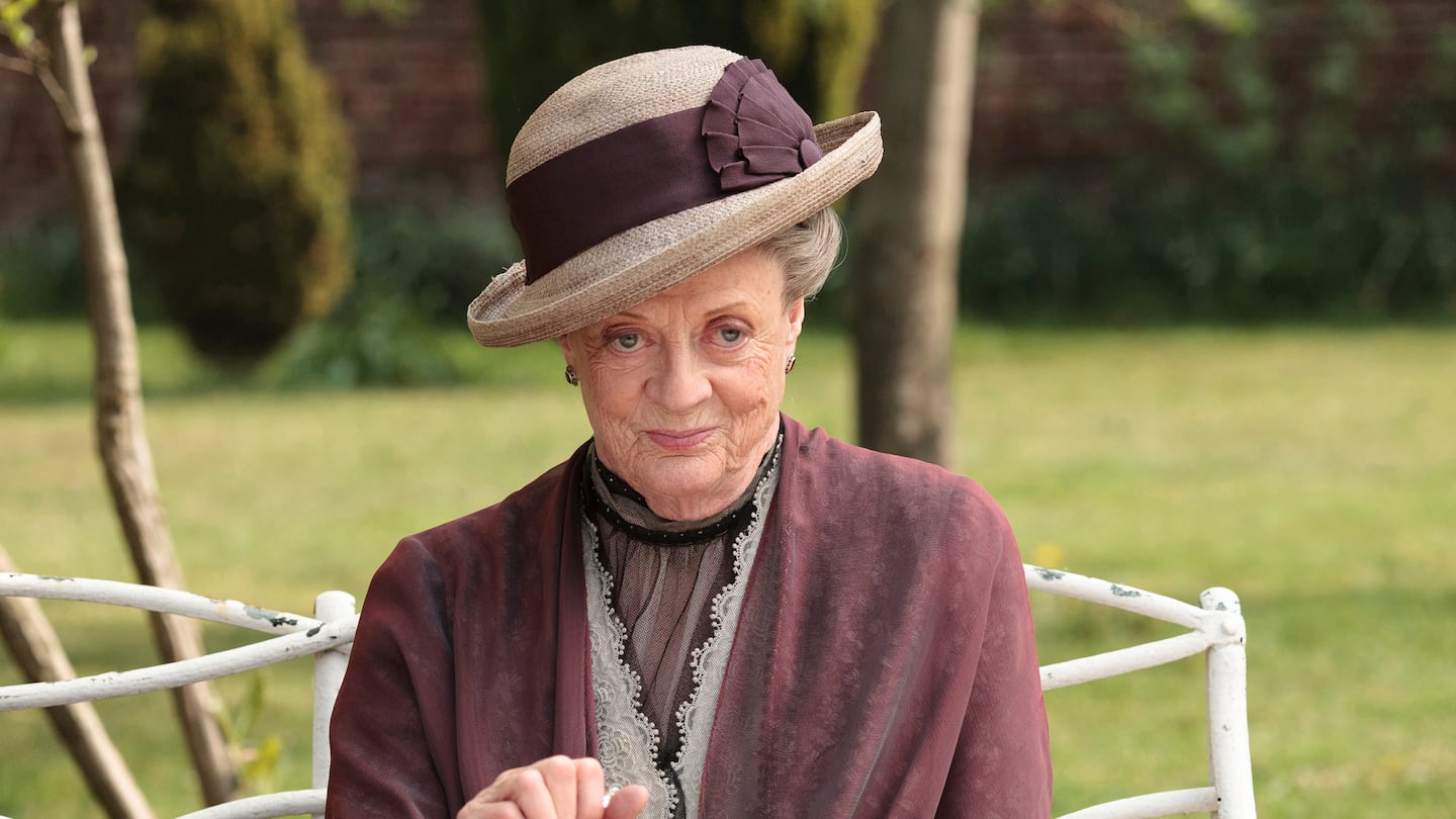 Maggie Smith as the Dowager Countess Grantham in a scene from the second season on "Downton Abbey."