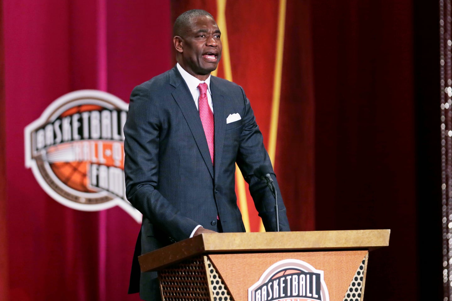 Dikembe Mutombo was inducted into the Basketball Hall of Fame in 2015.