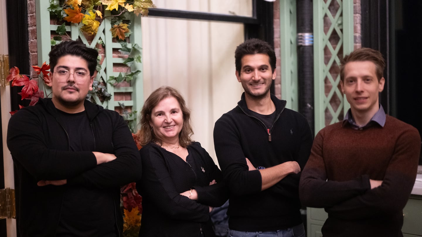 Artificial intelligence startup LiquidAI released its software for use by anyone over the internet. The founders are, from left, chief executive Ramin Hasani, MIT professor and technical adviser Daniela Rus, chief scientific officer Alexander Amini, and chief technical officer Mathias Lechner.