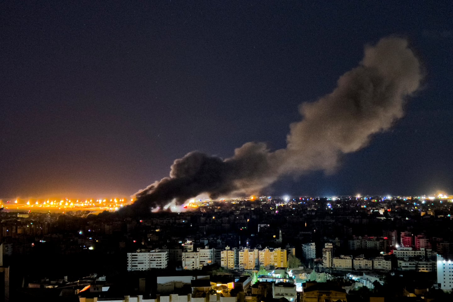 Smoke rises from an Israeli airstrike that hit the southern suburb of Beirut, Lebanon, Tuesday, Oct. 1, 2024.