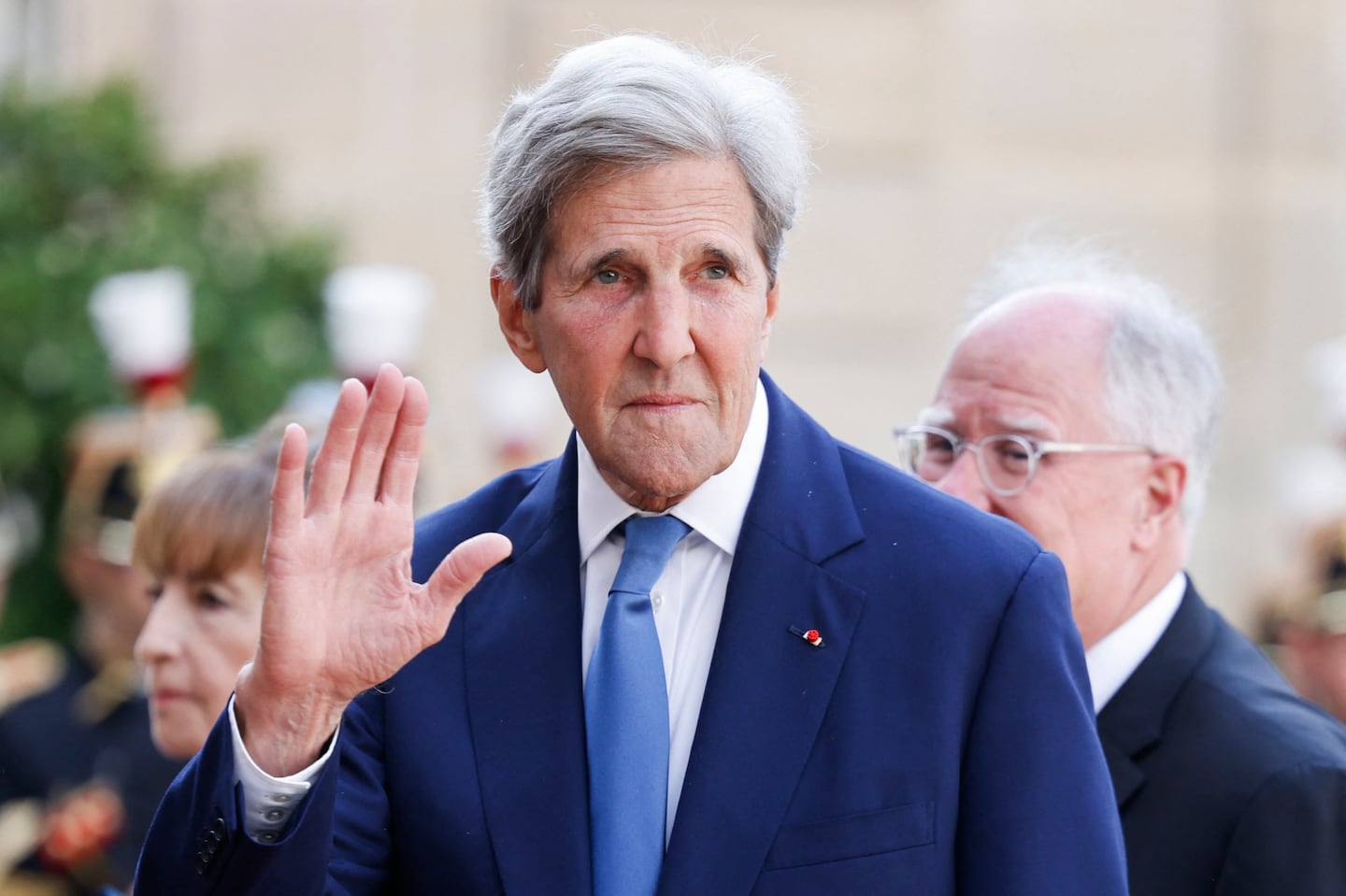 Former secretary of state John Kerry attended an official state dinner at the Presidential Elysee Palace in Paris on June 8.