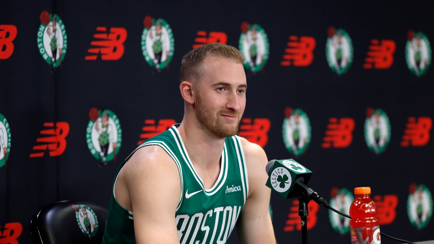 Forward Sam Hauser said he "definitely slept too much" on the Celtics' 13-hour flight that left Logan Airport Monday afternoon to Abu Dhabi, United Arab Emirates, for preseason games against the Nuggets on Friday and Sunday.