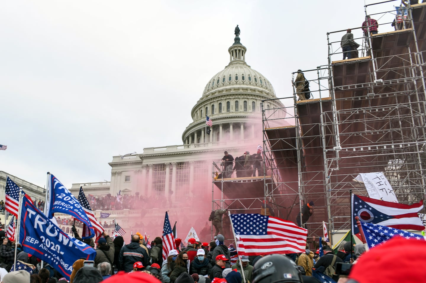 Supporters of Donald Trump stormed the US Capitol in Washington, Jan. 6, 2021.