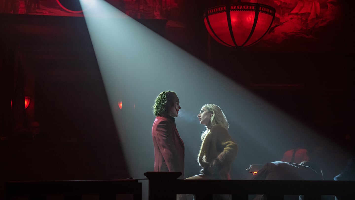 Joaquin Phoenix and Lady Gaga in "Joker: Folie à Deux."