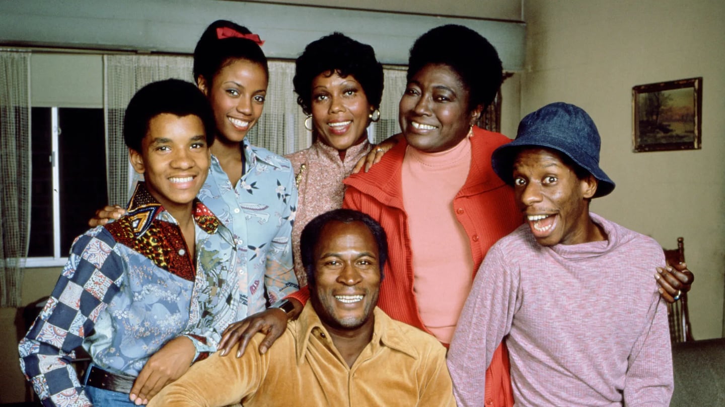 Clockwise: Ralph Carter, BernNadette Stanis, Ja’Net DuBois, Esther Rolle, Jimmie Walker and John Amos.