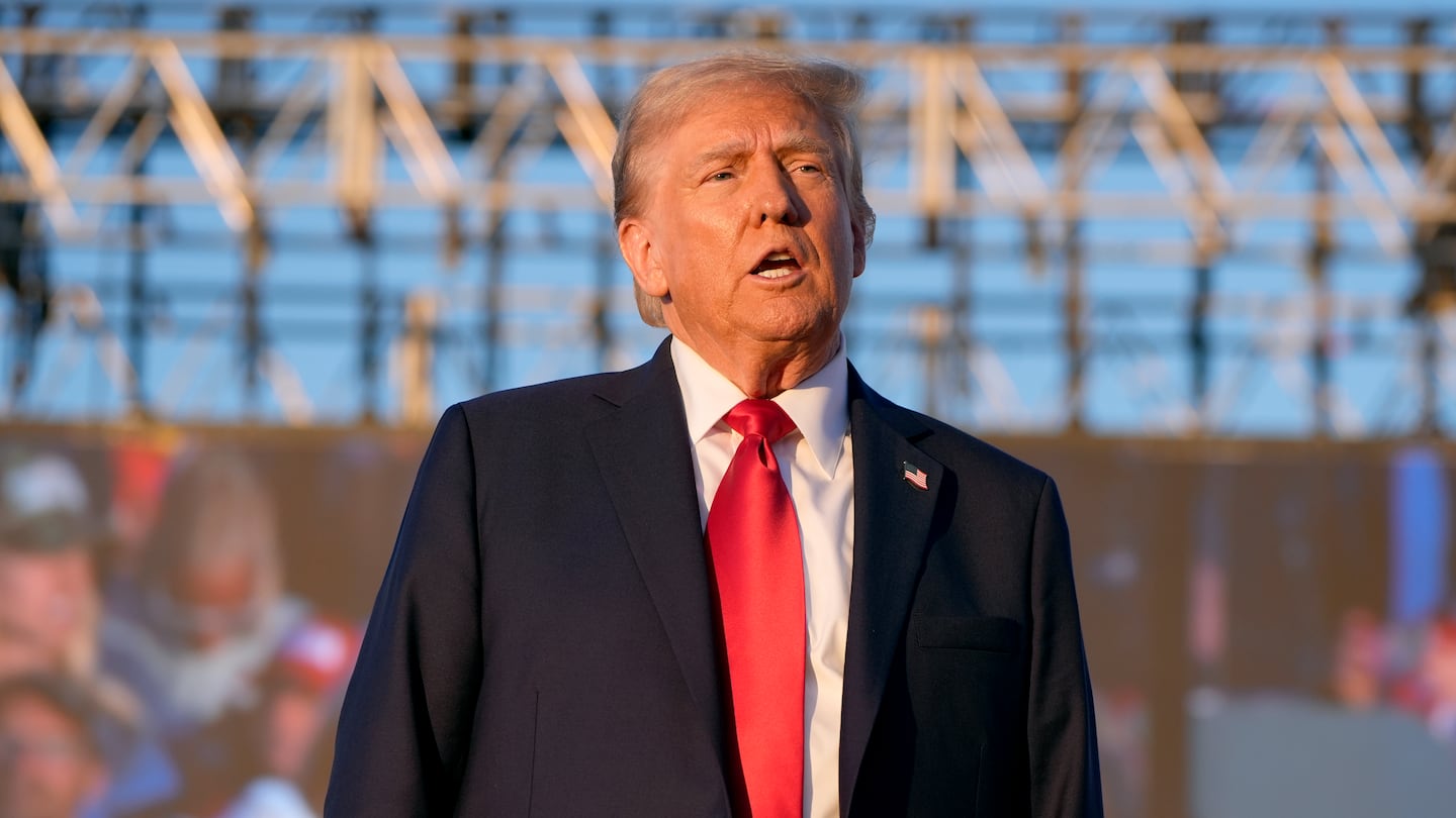 Republican presidential nominee former President Donald Trump speaks at a campaign event at the Butler Farm Show, Saturday, Oct. 5, 2024, in Butler, Pa. (AP Photo/Alex Brandon)