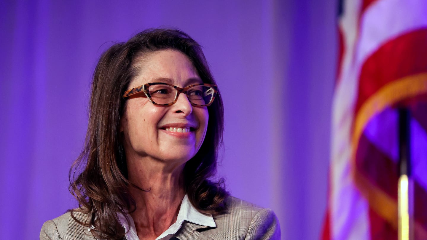 Abigail Johnson, chair and CEO of Fidelity Investments, during a discussion at the Greater Boston Chamber of Commerce in 2022.