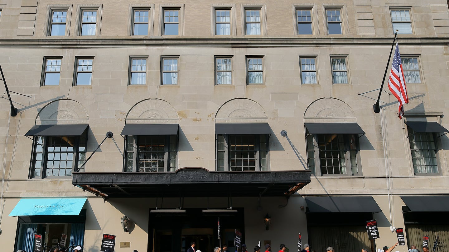 Workers previously picketed the Newbury Boston hotel.