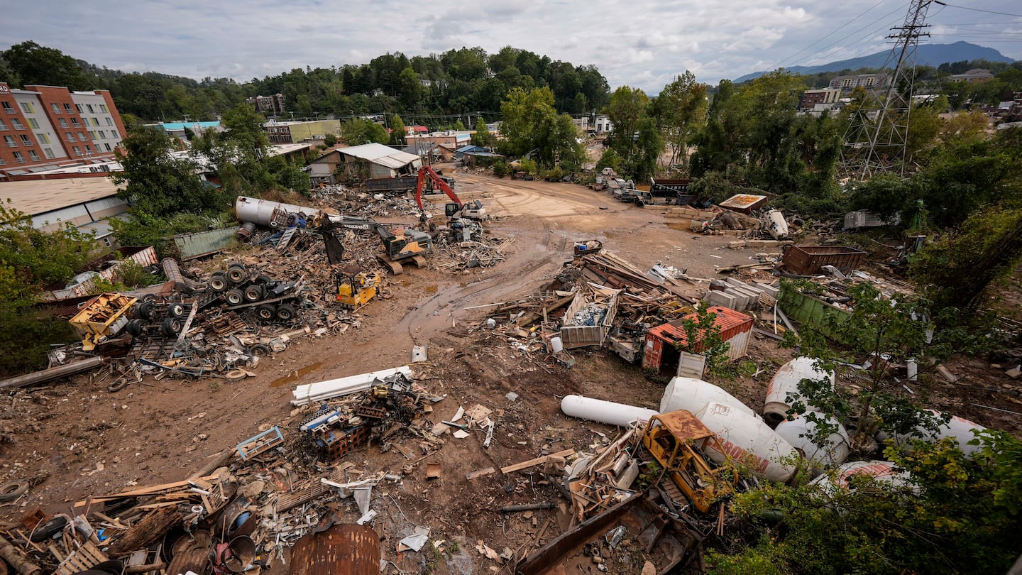 The aftermath of Hurricane Helene, Sept. 30, in Ashville, N.C.