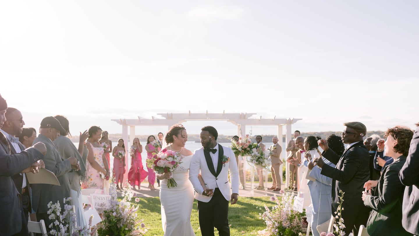 Brianna and Nick Sailor during their May 2024 wedding at the OceanCliff Hotel in Newport, R.I. 