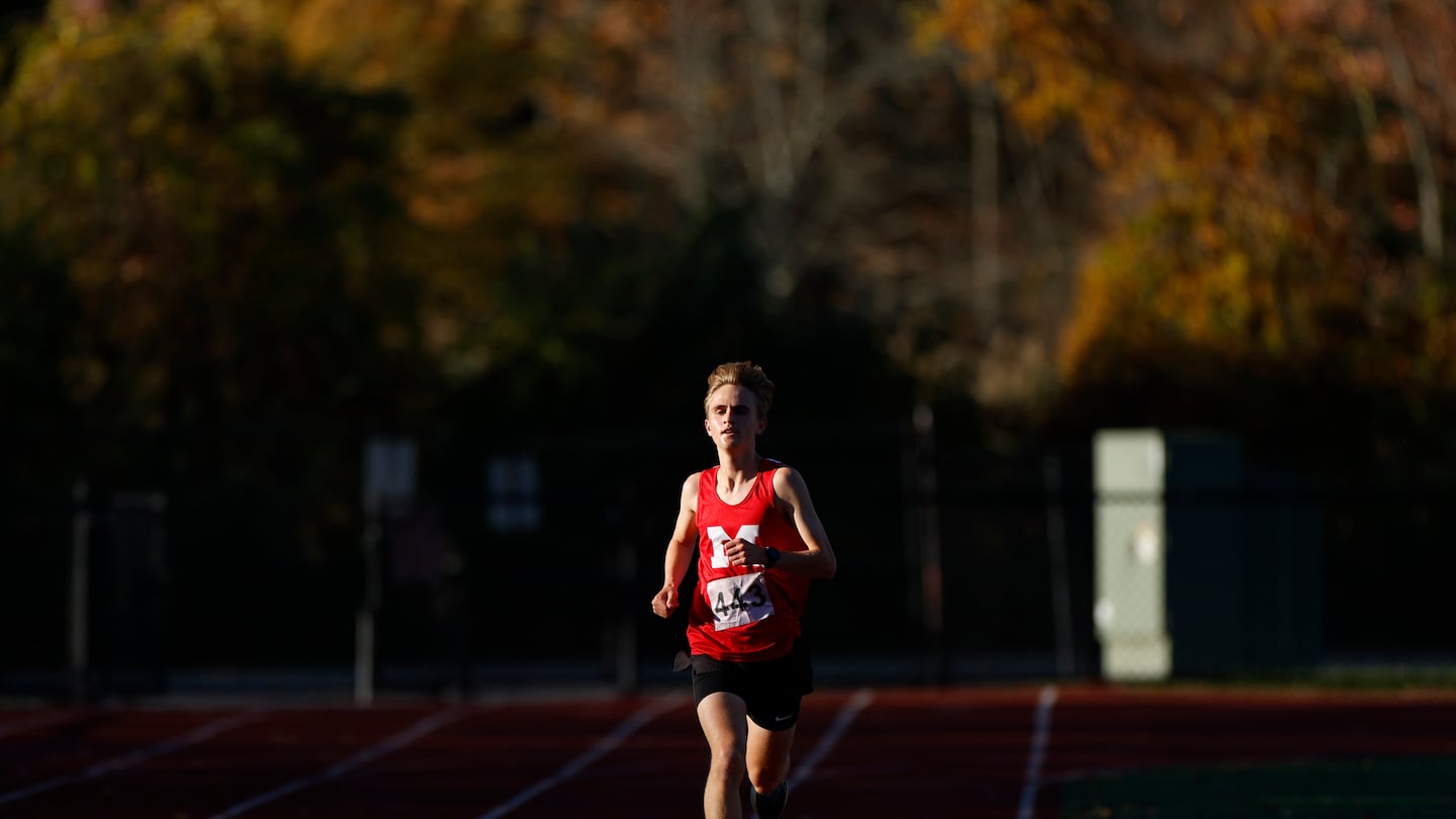 It was another runaway victory for Melrose senior Caleb Barnes in Tuesday's Middlesex League cross country meet against Burlington. He's won all five of his ML dual-meet races this season, by an average margin of victory of 70 seconds.