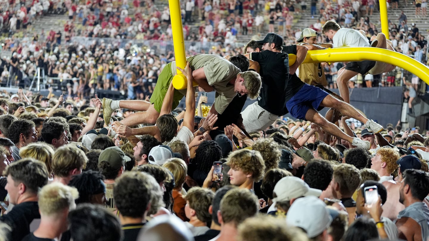 When Vanderbilt upset Alabama, fans of the Commodores tore down the goalposts, took them on a 3-mile journey through downtown Nashville, then threw them into the Cumberland River.