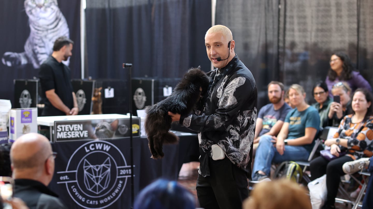 Steven Meserve, at the Boston CATstravaganza hosted by Loving Cats Worldwide.